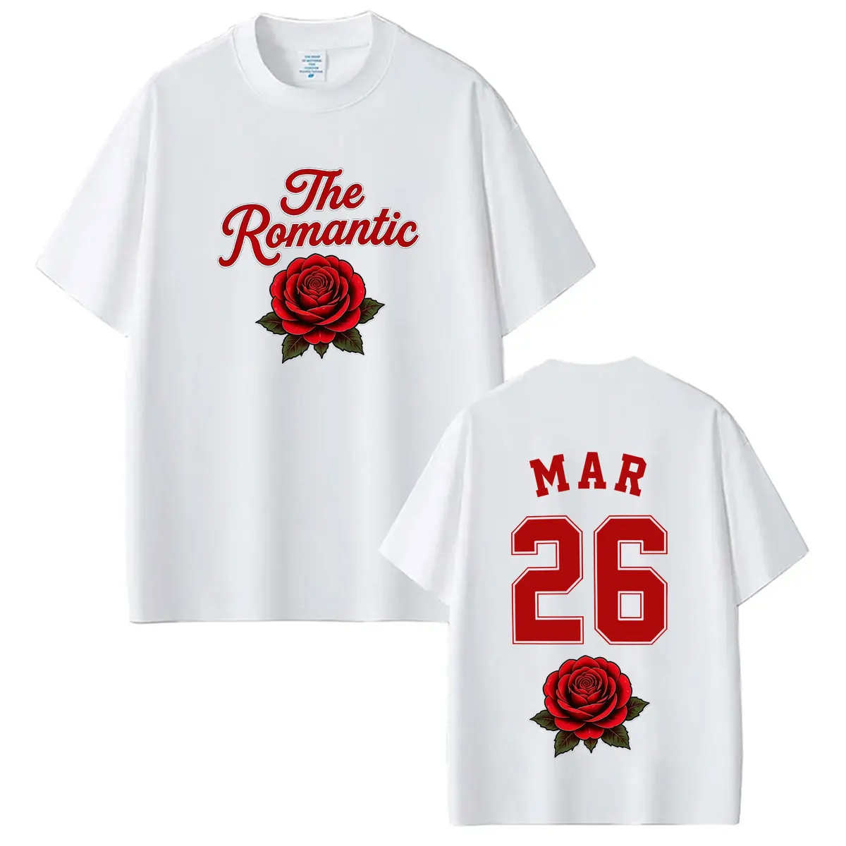 Bruno Mars The Romantic Tour 2026 Print T Shirt Man Woman Fashion T-shirt Loose Casual Cotton Vintage Short-sleeved T-shirts