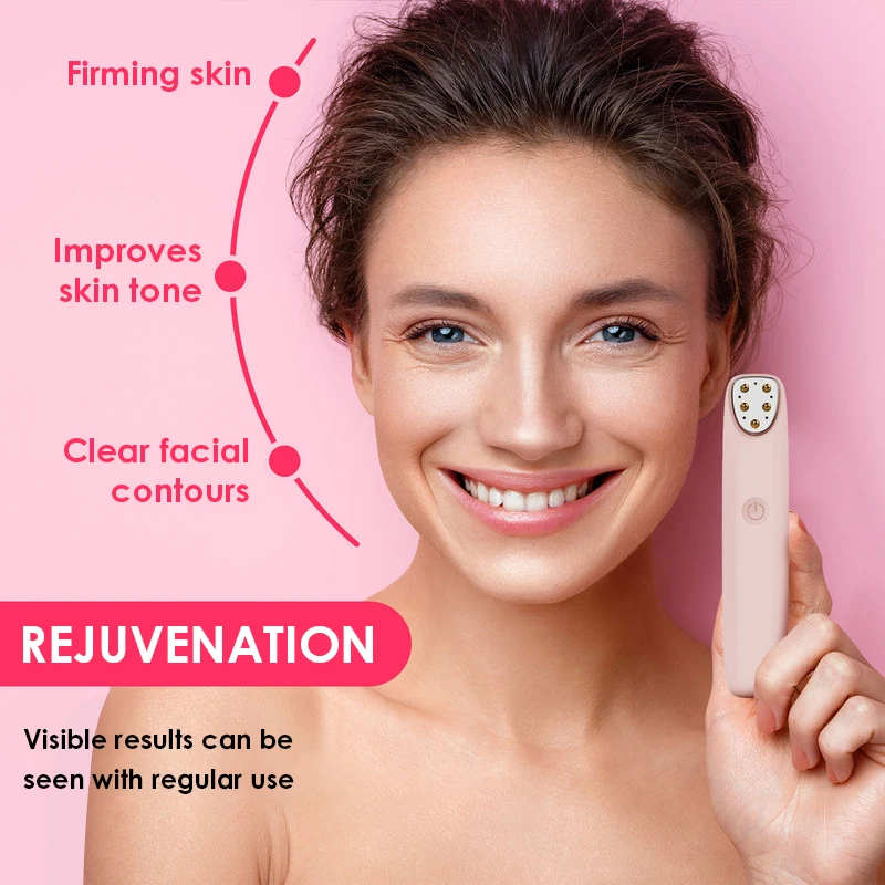 4 in 1 눈 마사지기 얼굴 LED 레드 라이트 테라피 완드 눈가 피로 완화 다크서클 눈가 붓기 스킨케어 뷰티 케어 기기