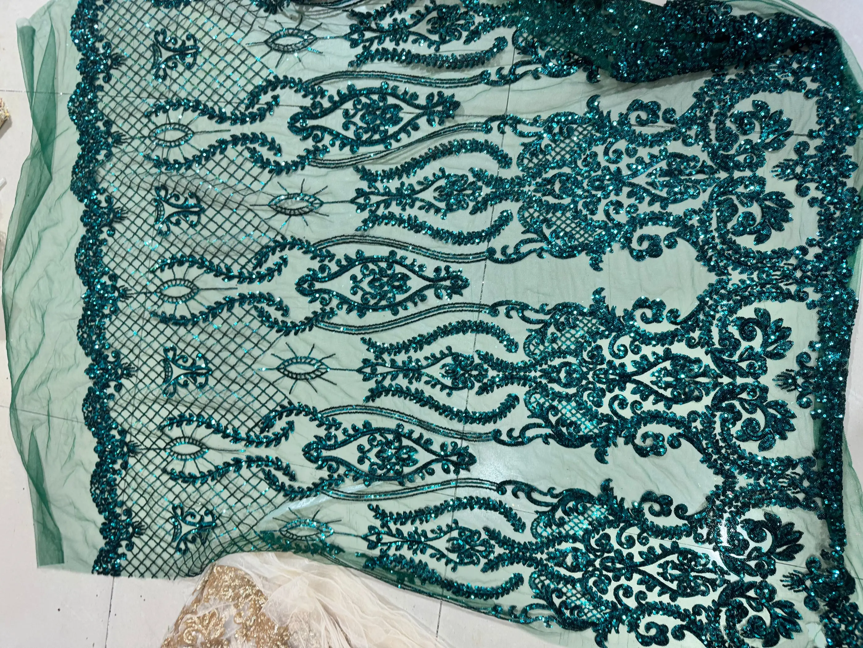 10 Colors French Mesh For Nigerian Party Sequin Dress Material African Sequins Net Lace Fabric Big Eyes Embroidery Accessory