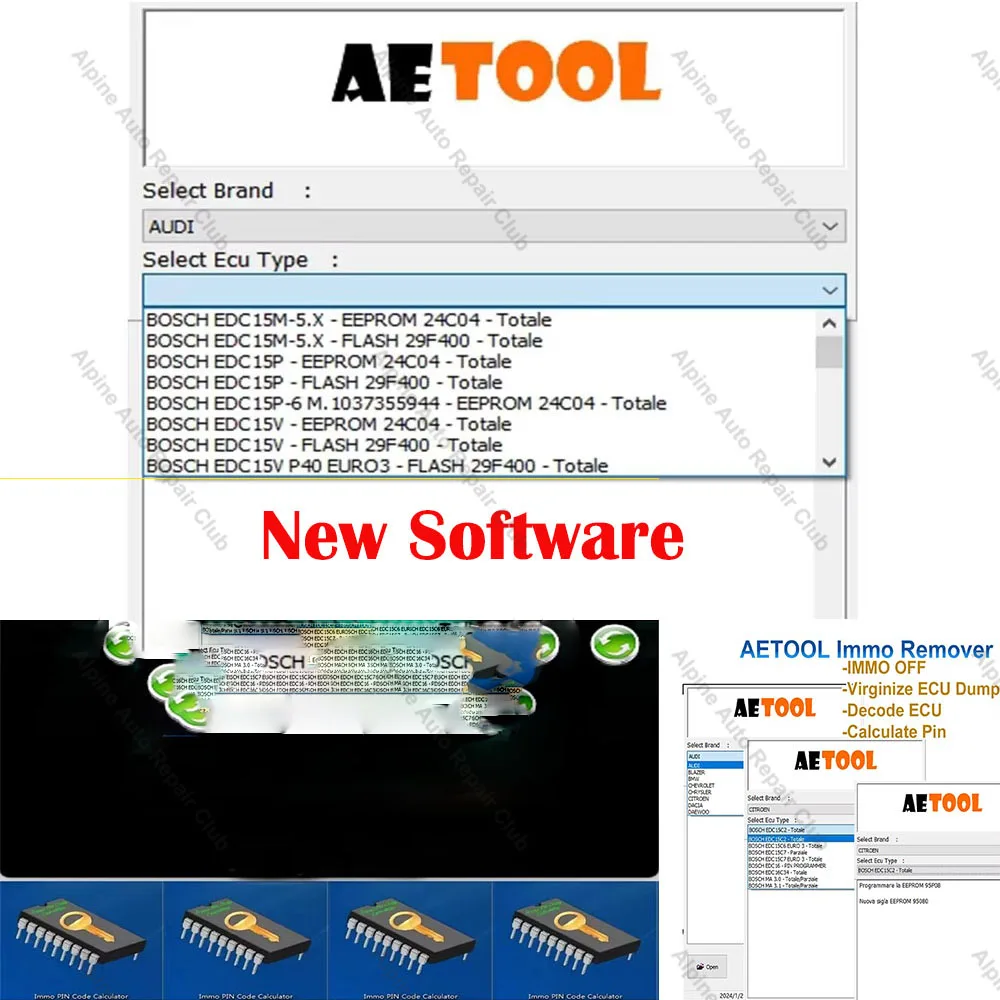 2023 Latest AETOOL IMMO REMOVER V1.3 Immo Eeprom Off Software Virginize ECU Dump Decode ECU Calculate PIN Virgin/IMMO Remover