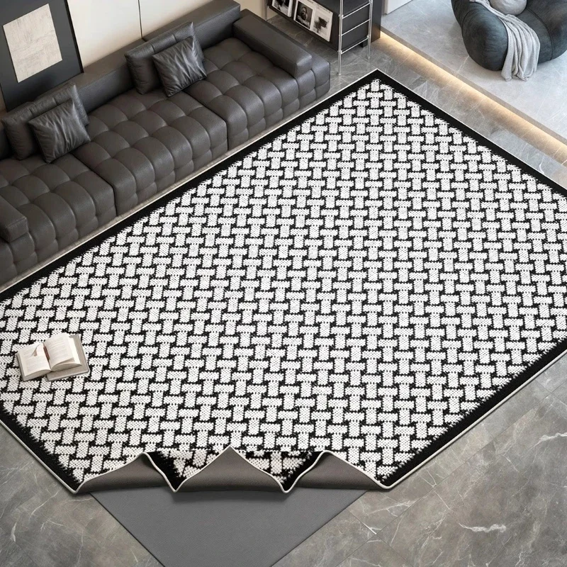 Double-layer Removable Washable Living Room Carpet Large Area Simple Geometric Bedroom Rug Home Sofa Coffee Table Mats Ковер 양탄자