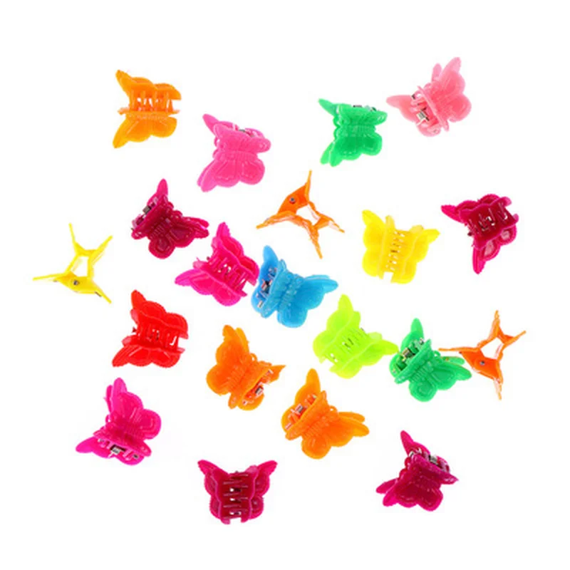 50/20Pcs Mixed Color Butterfly Hair Clips Grip Claw Barrettes Mini Clamps Jaw Hairpin Headdress Hair Styling Accessories Tool