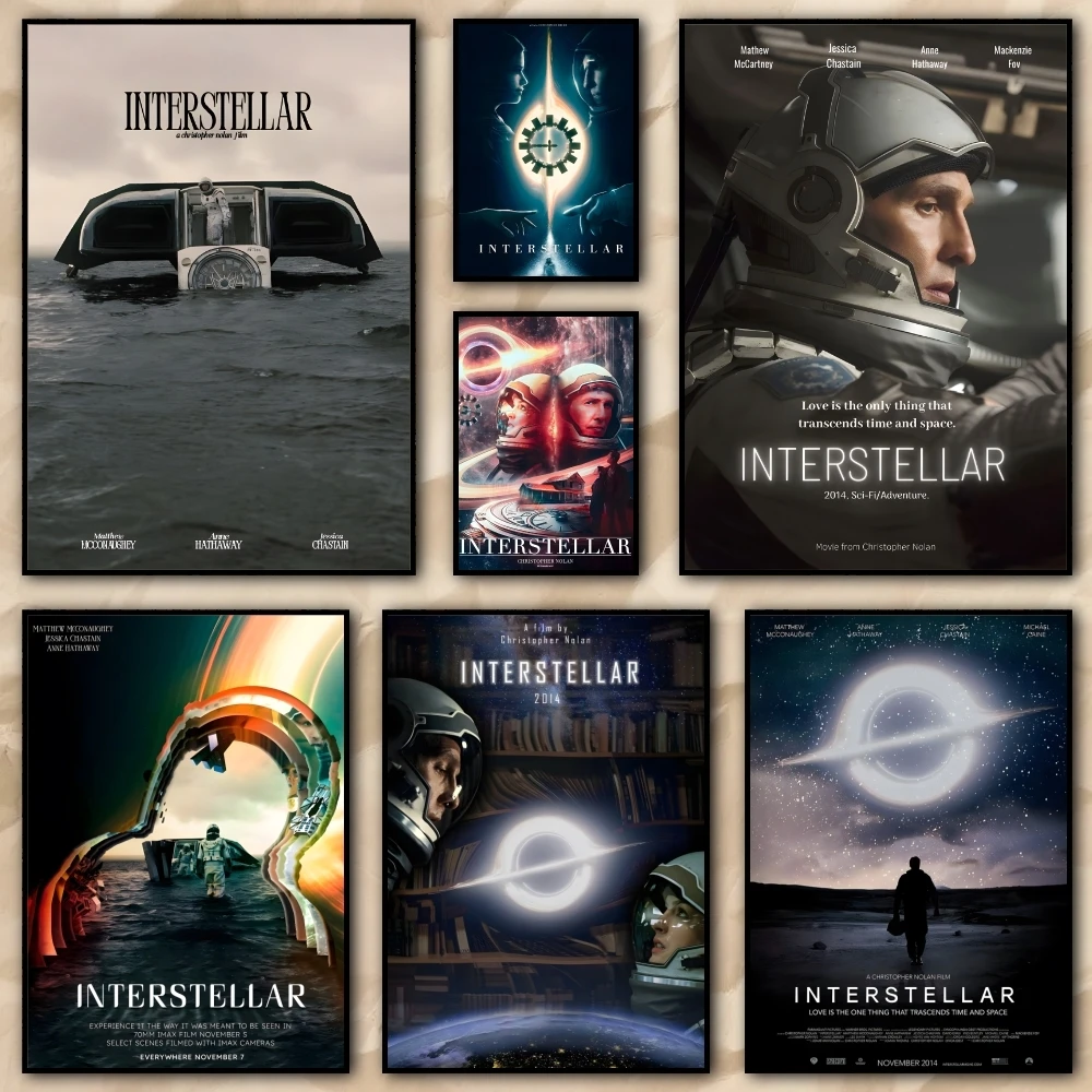 Interstellar Movie Painting Calligraphy HD Canvas Poster living room bedroom bar aesthetic decoration