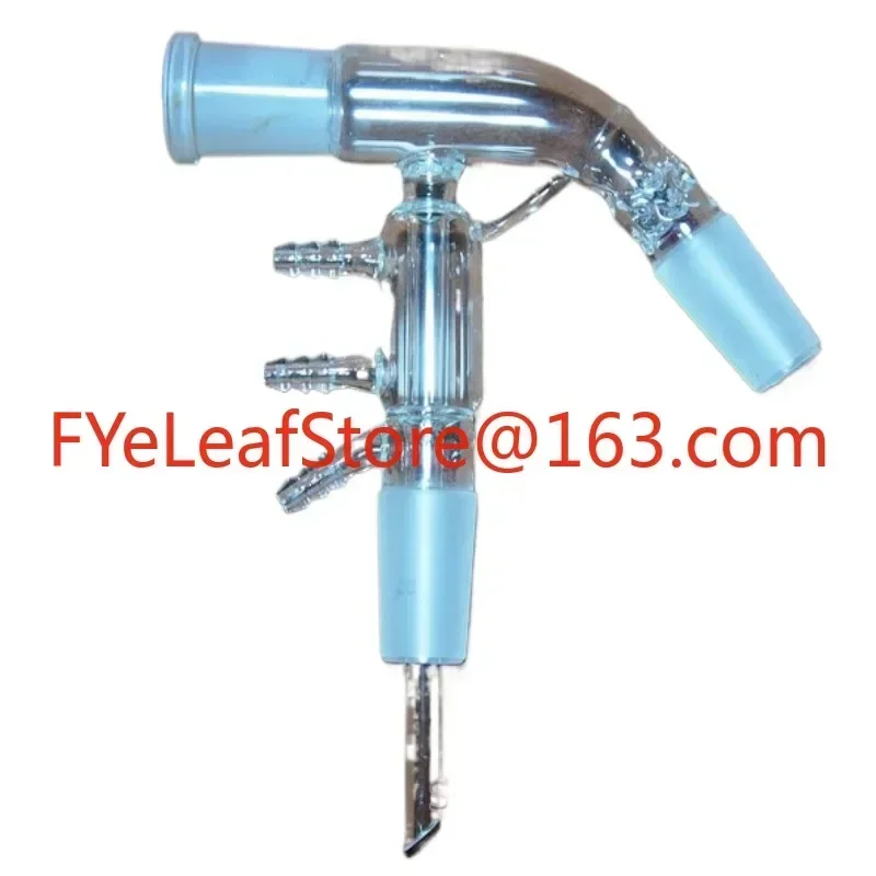 Glass micro distiller grinding mouth connecting tube fractionation head vertical piercing equipment 24/40