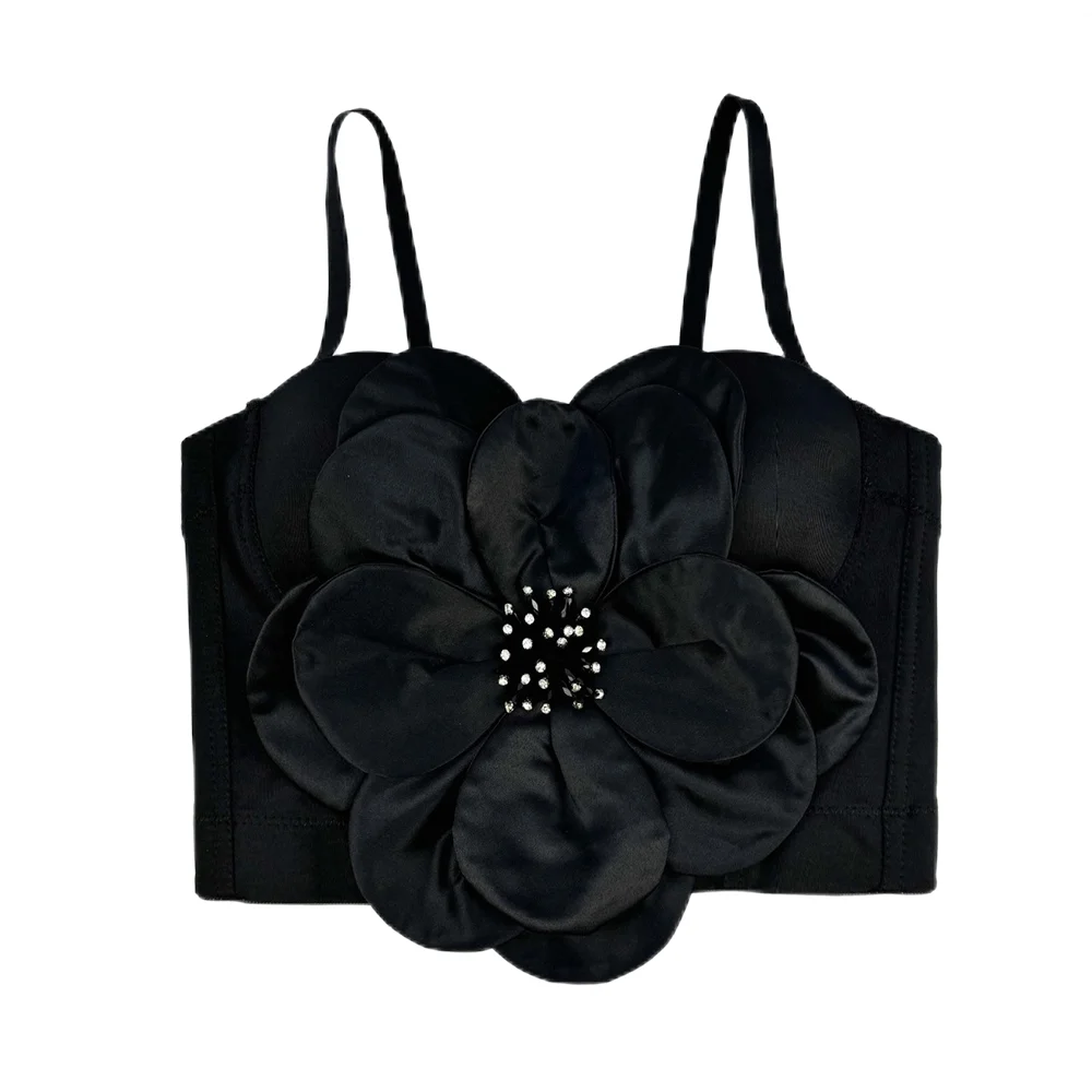 SXTHAENOO-camiseta Sexy de estilo francés para mujer, chalecos elegantes sin mangas con hombros descubiertos florales, camiseta sin mangas con espalda descubierta para mujer 2025