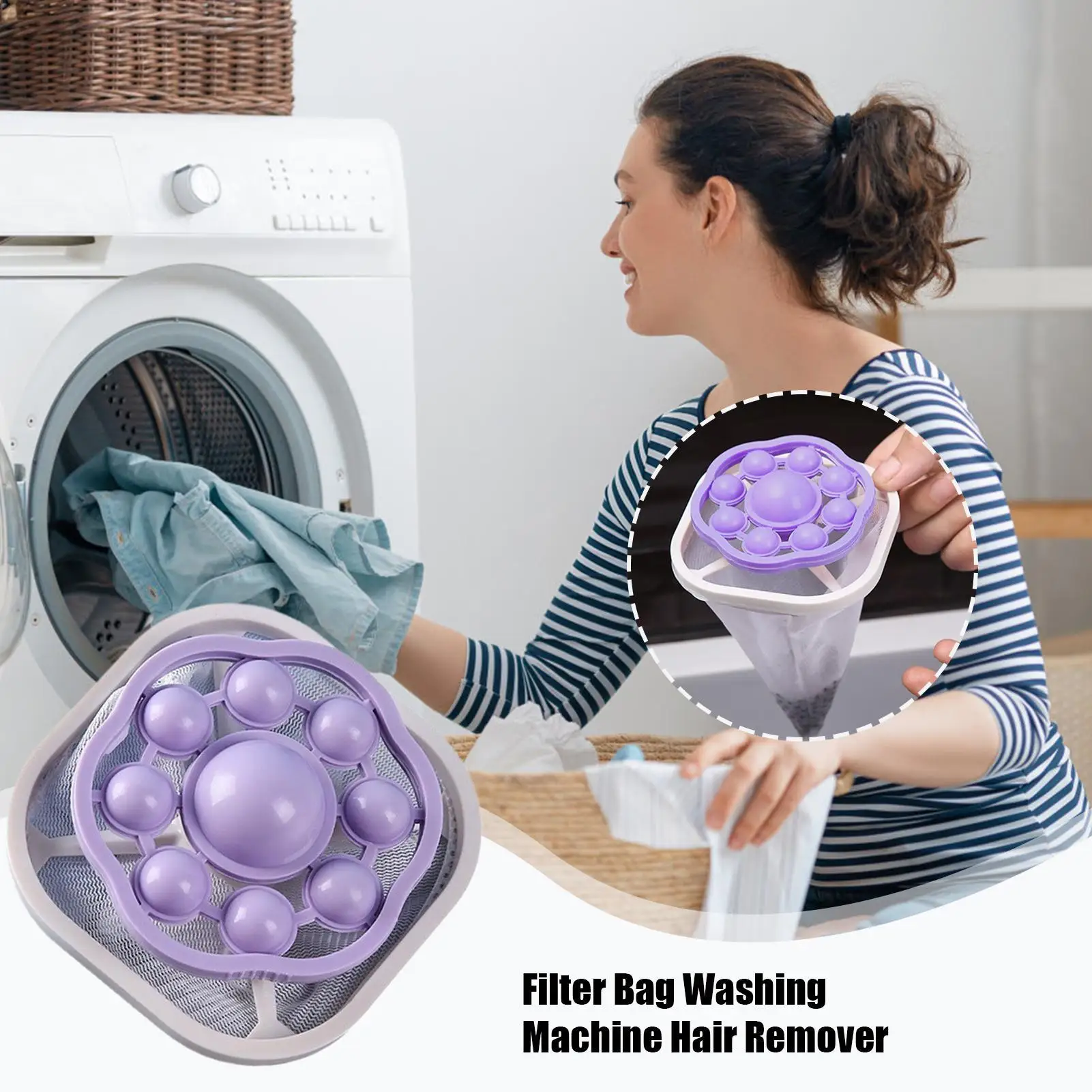 Laundry Hair Catcher Filter Bag Washer Lint Remover Pet Hair Remover for Laundry Lint Catcher Filter Bag for Washing Machine