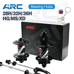 ARC MTB 허브 마이크로 스플라인 디스크 브레이크 베어링 허브, 28H, 32H, 36H, 12 단 속도, 6 폴 114 클릭, HG 8 9 10 11 12V/MS, Sram XD 12V