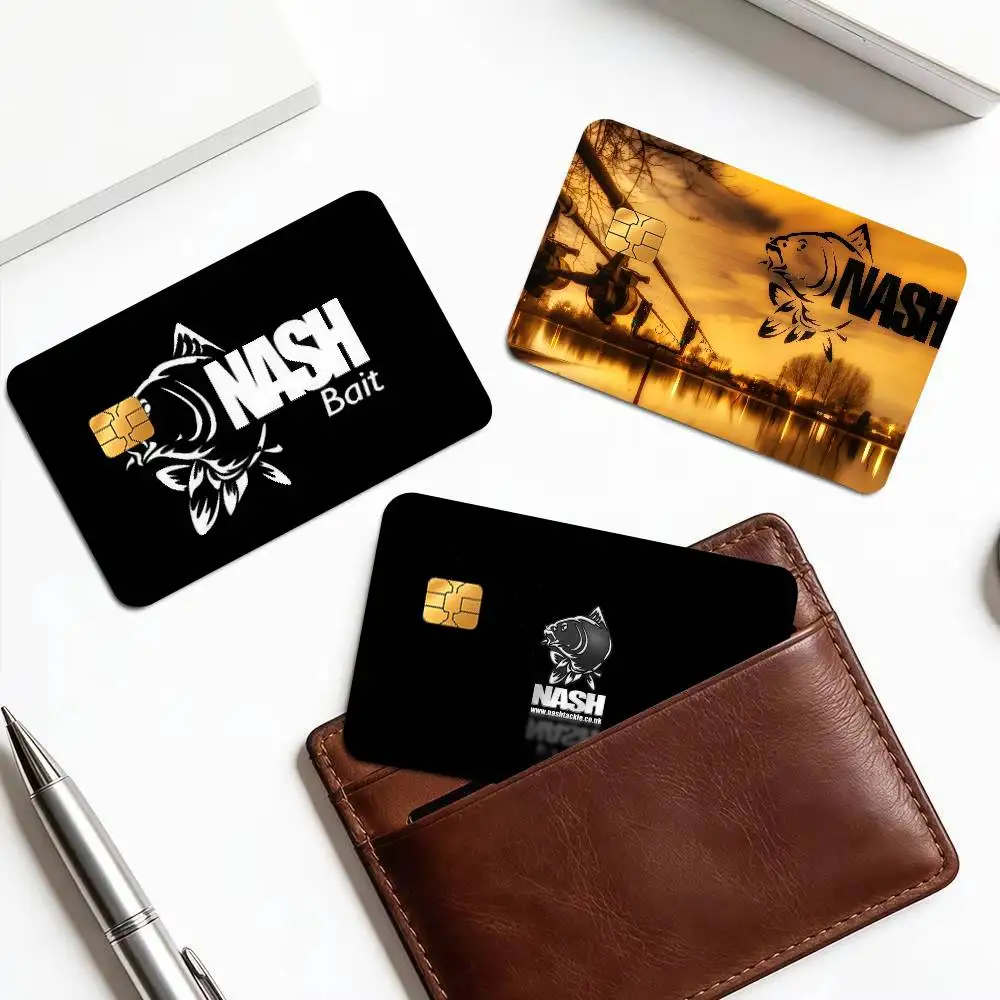 Nash Fishing Logo Anime Kreditkarten-Skin-Aufkleber für Bankkarten, Bus- und U-Bahn-Karten, Wasserfeste Aufkleber für Frauen