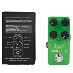 IRIN RS-20 Electric Guitar Effect Golden Fuzz Bass Effect Pedal True Bypass Mini Single Guitar Pedal Guitar Accessories & Parts