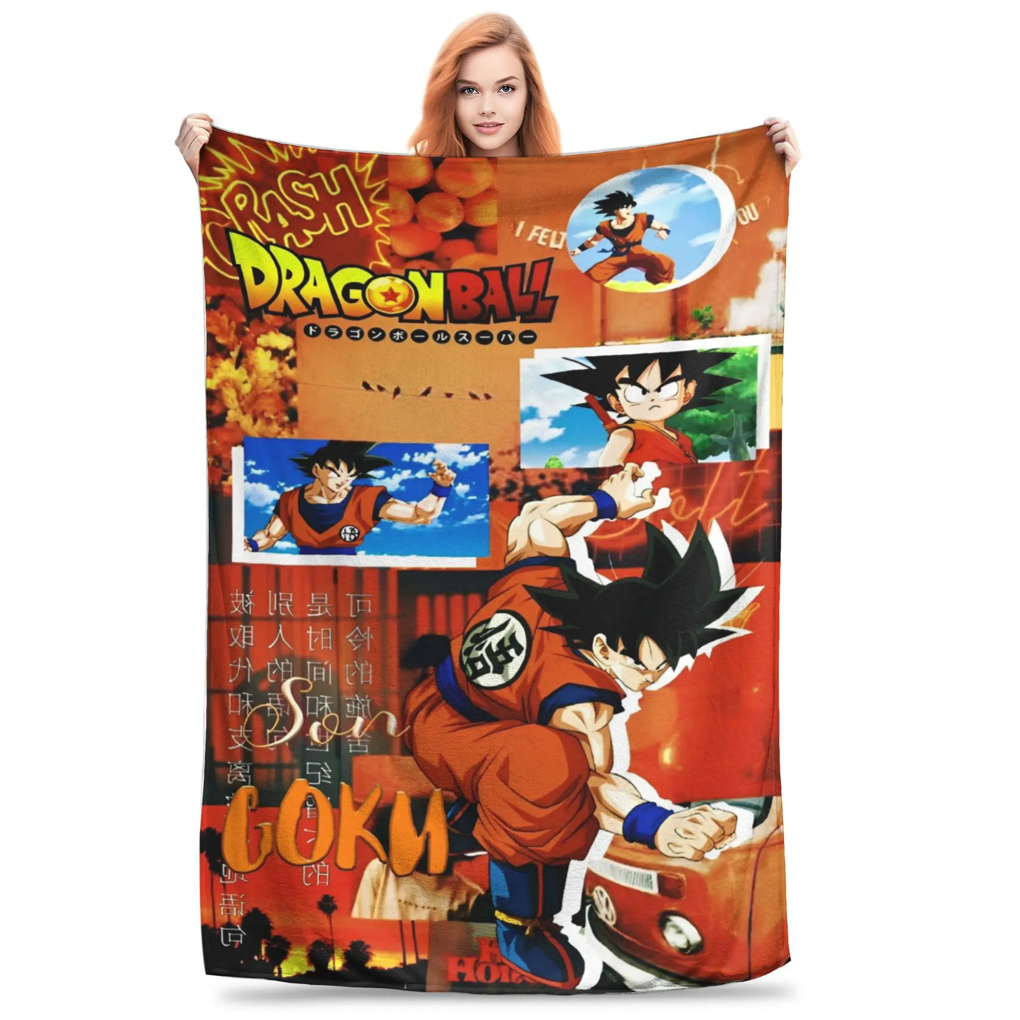 Dragon Ball DragonBall Blanket Warm Cozy Fluffy Throw Blankets for Bed Multiple Sizes Rug Piece view 3