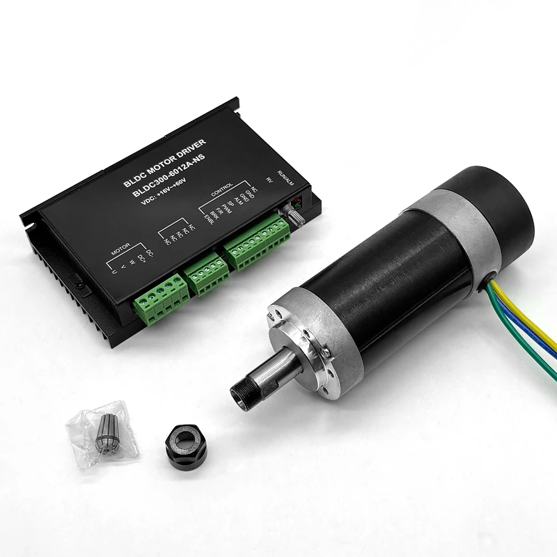 48V 400W 500W Brushless DC Motor High Speed 12000rpm ER11 Spindle Motor