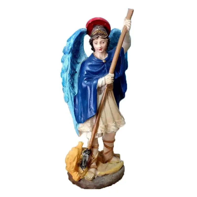Dragon Statue St. George Dragon Slayer Resin Statue Aquarium Decoration