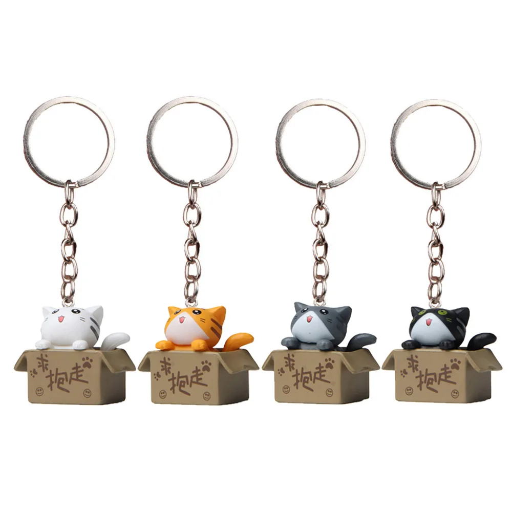 Portachiavi gatto cartone animato adorabile Portachiavi giocattolo gatto cartone fortunato Portachiavi ciondolo animale domestico Gioielli creativi Regalo Accessori moda