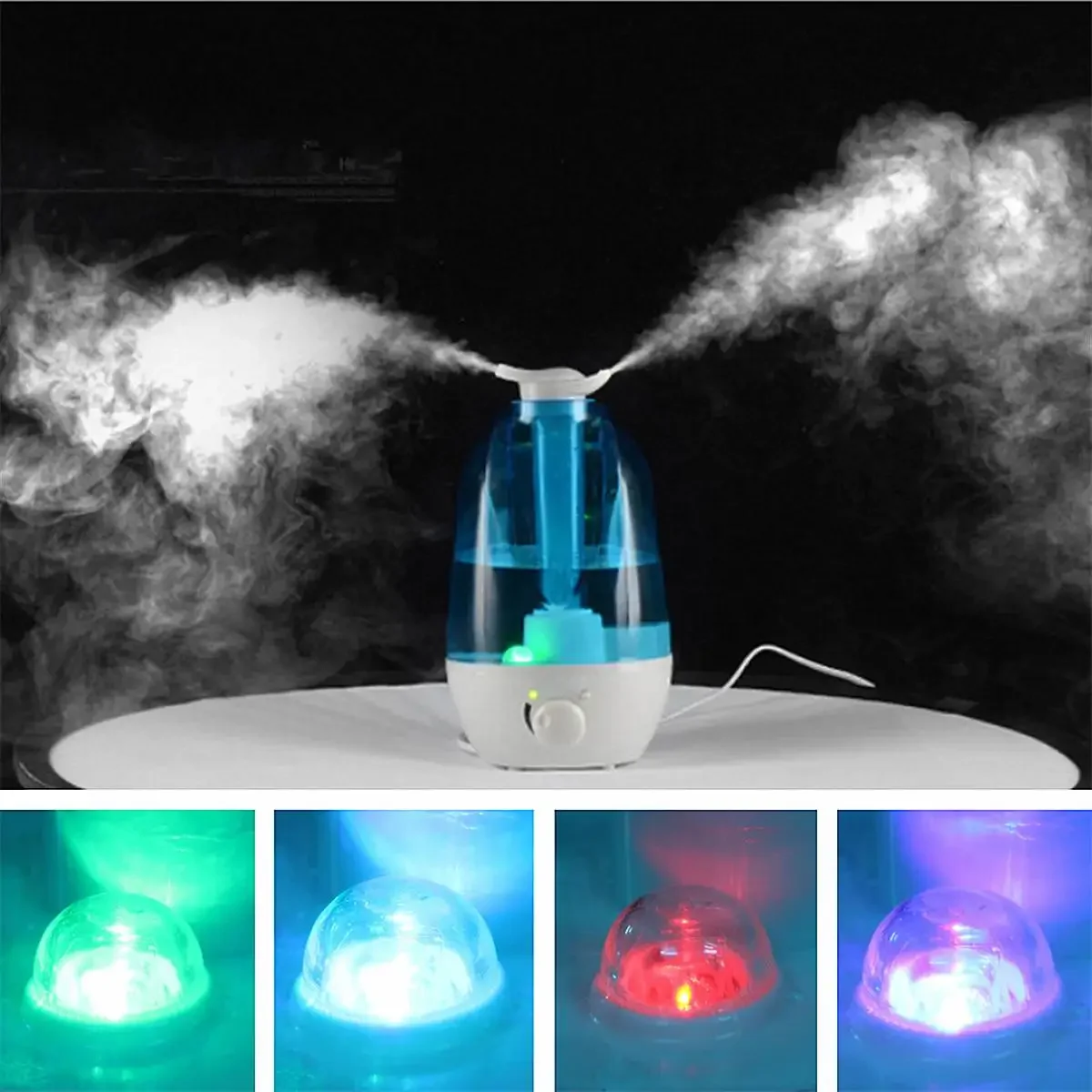 

4L Portable Air Humidifier Home Mini Ultrasonic Humidifier Aroma Diffuser Mist Maker Air Purifier Humidificador LED Lamp