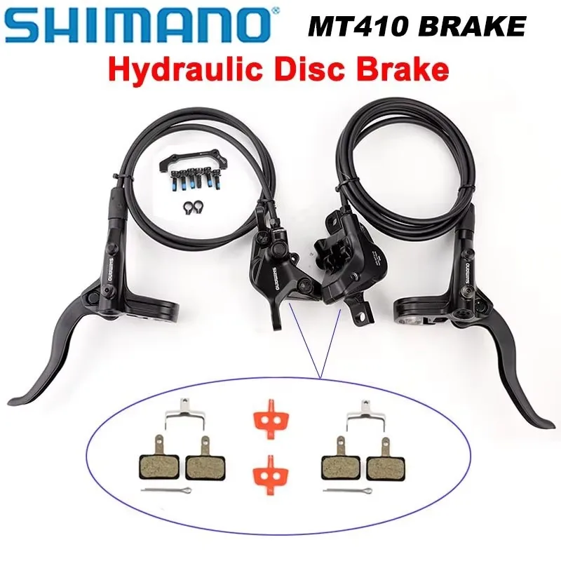 Shimano MT410 Brake 2 Pistons MTB Hydraulic Disc Brake Left Front Right Rear 850mm 1450mm Clamp Mountain Bicycle Brake Original