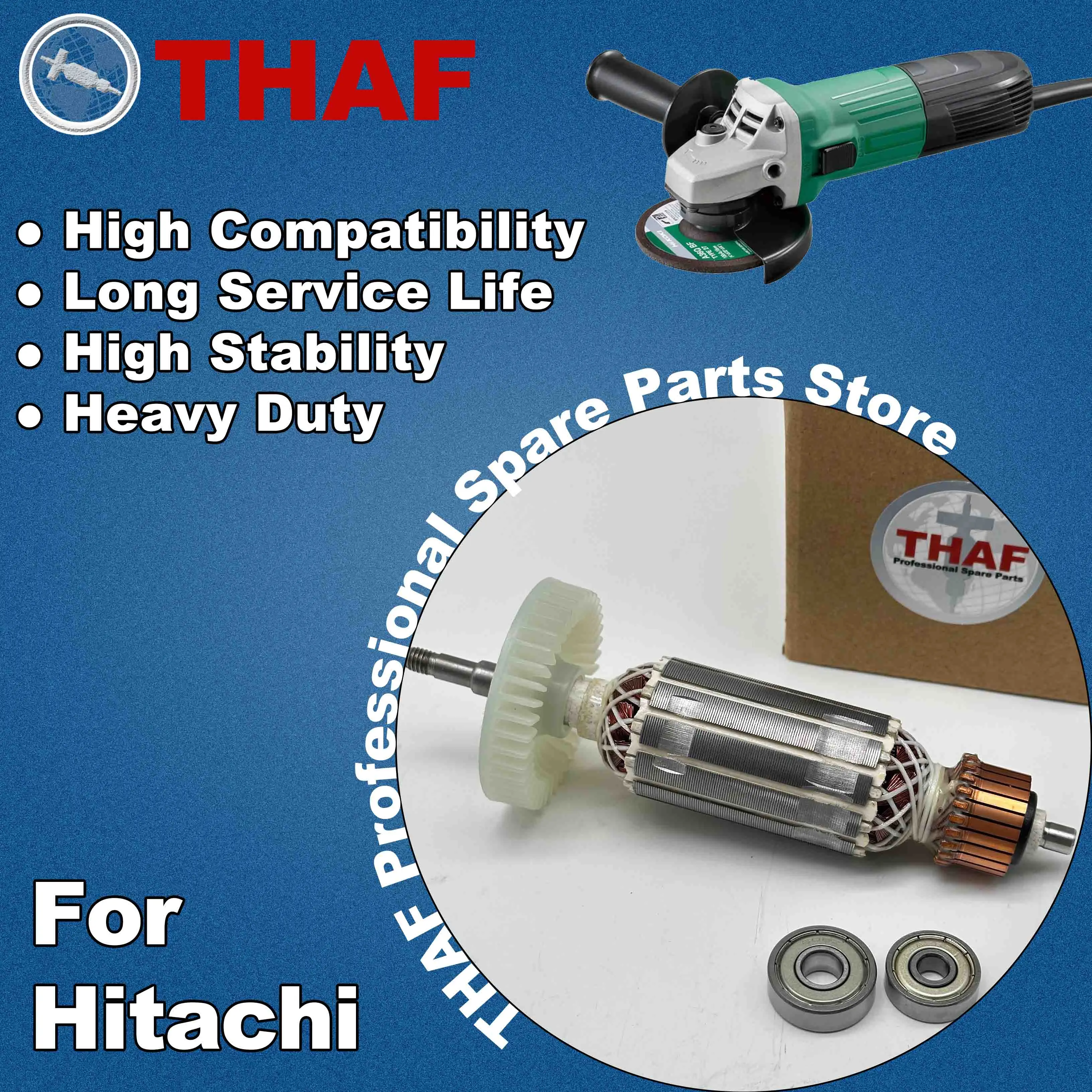 AC 220V 240V G10SS G12SS G13SS Armature Rotor For HITACHI Angle Grinder Spare Parts Grinder G 10SS G 12SS G 13SS