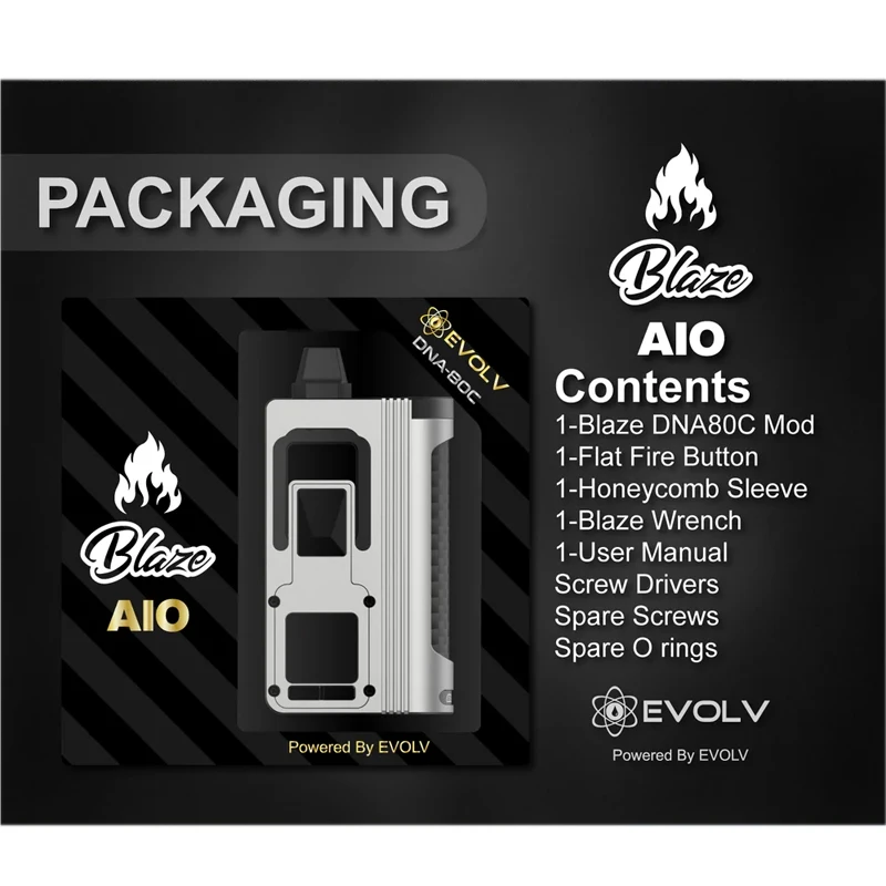 الأصلي ThunderHead Creations Blaze AIO DNA 80C 80W Vape Mod Single 18650 Battery Compatibility with Boro Tank E-Cigarettes Mod #6