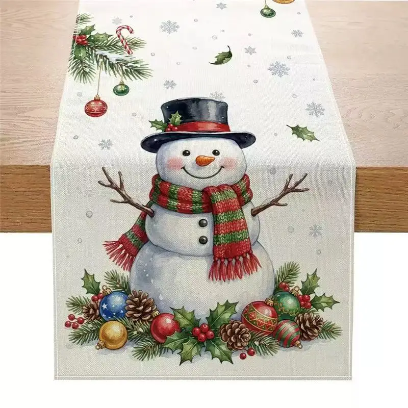 Retro Santa Claus Table Cover Vintage Christmas Table Runner Christmas Decorations For Home 2027 Navidad Noel Gift New Year 2027