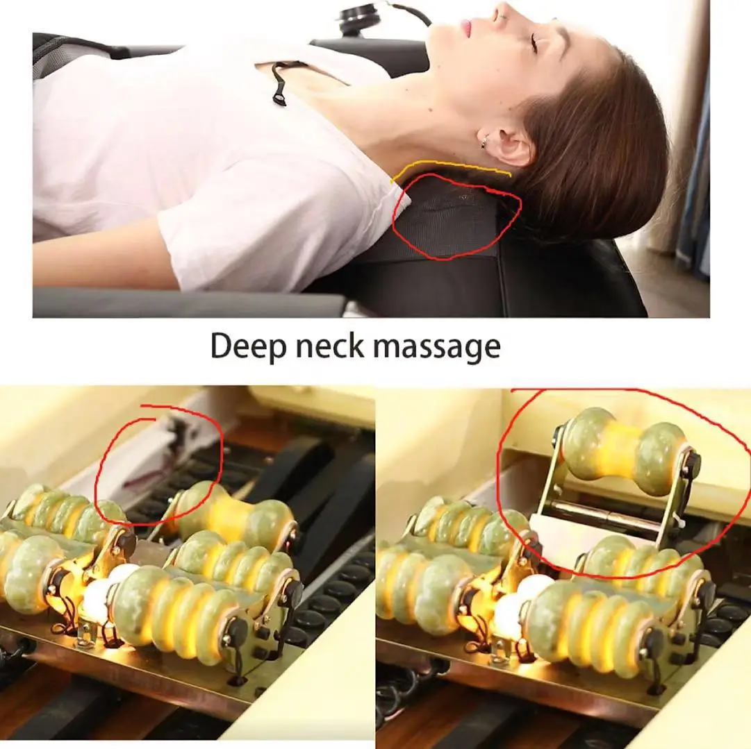 2022 New Infrared Light Jade Massage Bed 3D Electric Jade Stone Full Body Massage Table Thermal Jade Roller Massage Bed