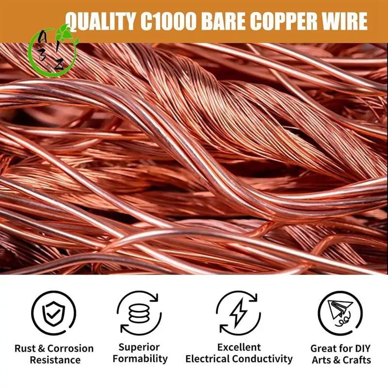 

A31Z-Copper Wire, 99.9% Soft Pure Bare Copper Wire For Gardening, Electroculture,16 Gauge/ 1.3 Mm Diameter, 127 Feet,1 Pound