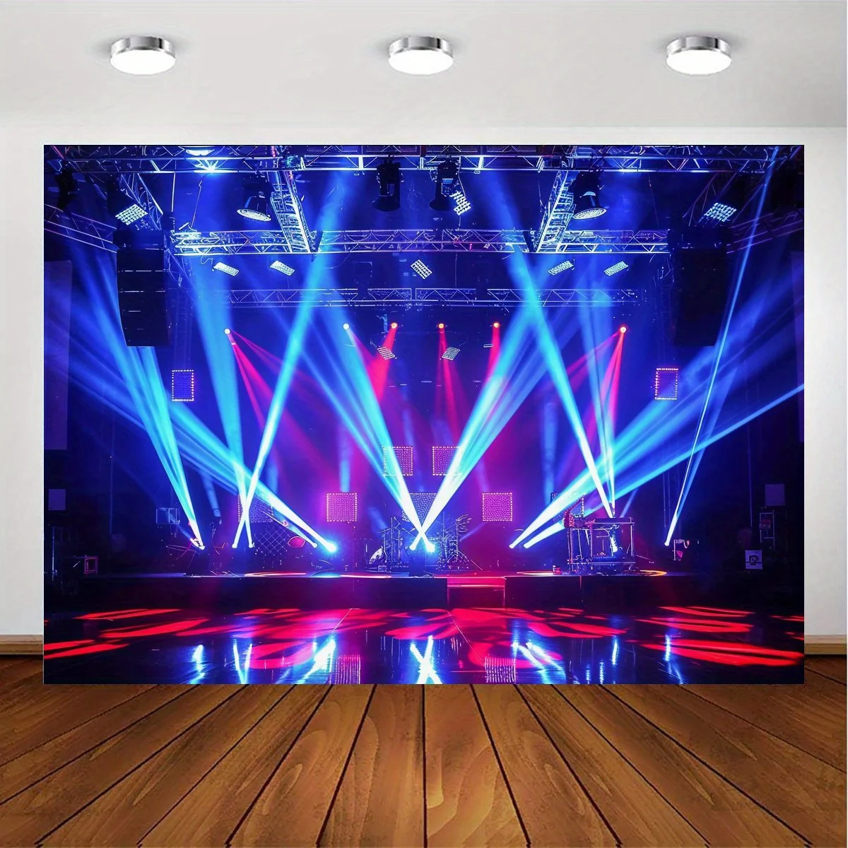 Multifunktionaler Konzert-Hintergrundstoff – Polyester, geeignet für Live-Auftritte, Geburtstagsfeiern und Spotlight-Designs