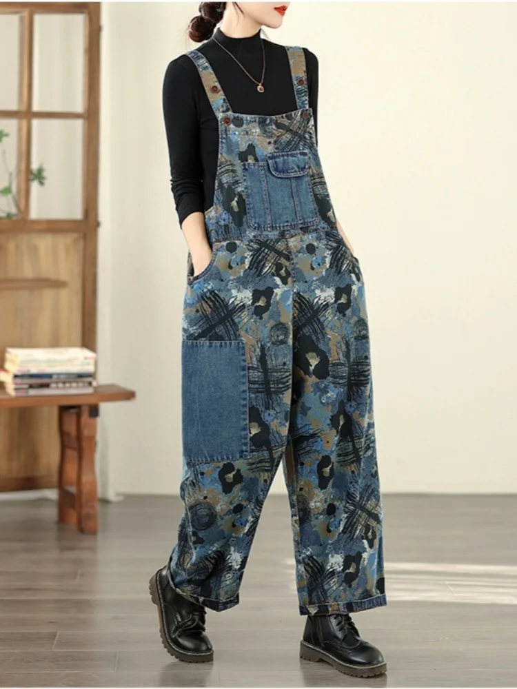 

SMTHMA Ковбойские комбинезоны Новые принты граффити Модный повседневный персонализированный комбинезон Комбинезон