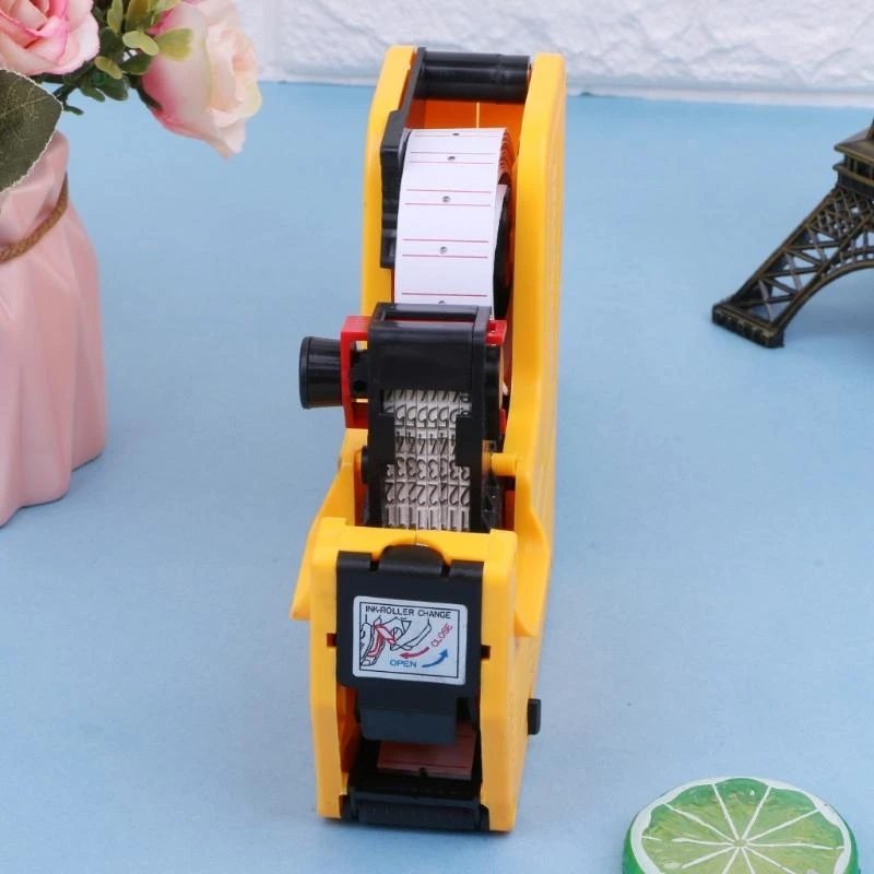 W89C MX-5500 8 Digits Price Tag Labeler Labeller Stickers Label Paper +2 Roll