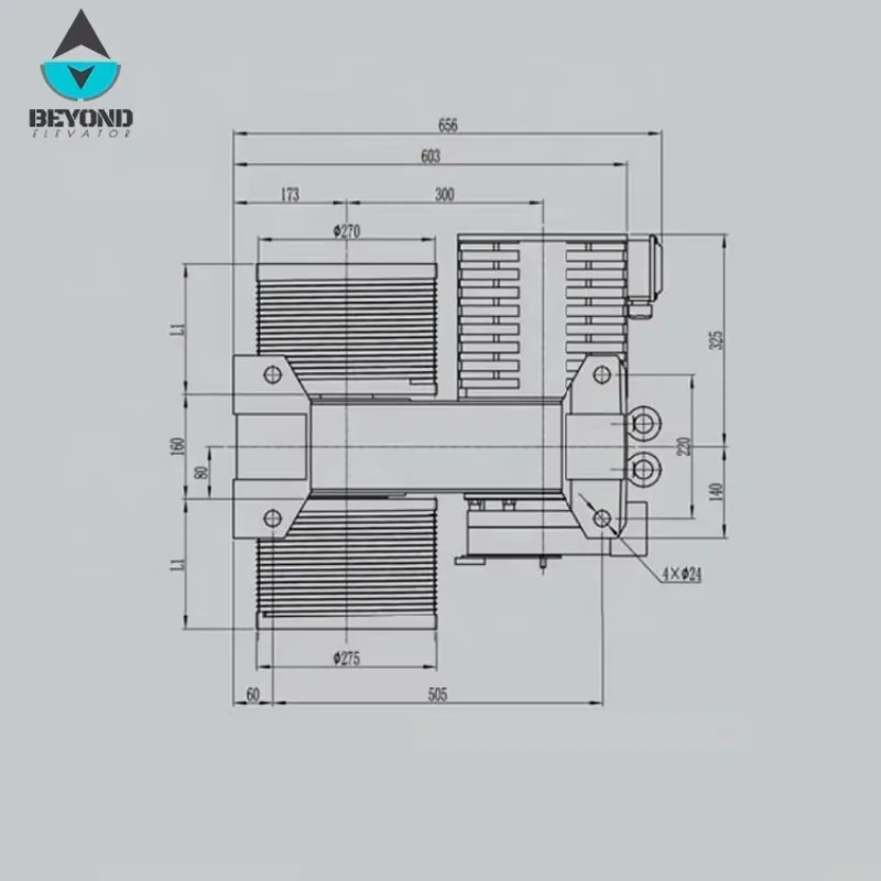 آلة مصعد Gealess Monadrvie /MQ270/600KG/700KG/800KG/900KG/1000KG/آلة مصعد الركاب/7--13 أشخاص