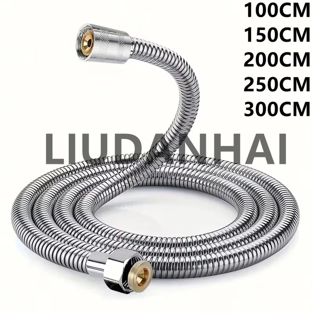 Extra Long Stainless Steel Silvery Shower Hose Durable Flexible for Gardening And Shower Use