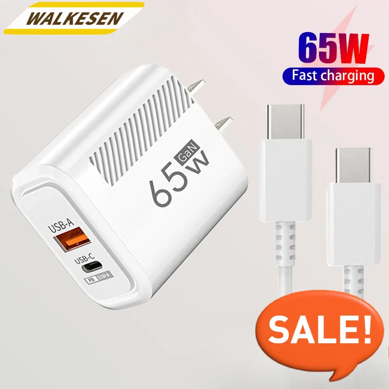 Total 65W USB Charger Fast Charge Charger PD Type C Quick Charge 3.0 Wall Power Adapter For iPhone Xiaomi Samsung Phone Charger