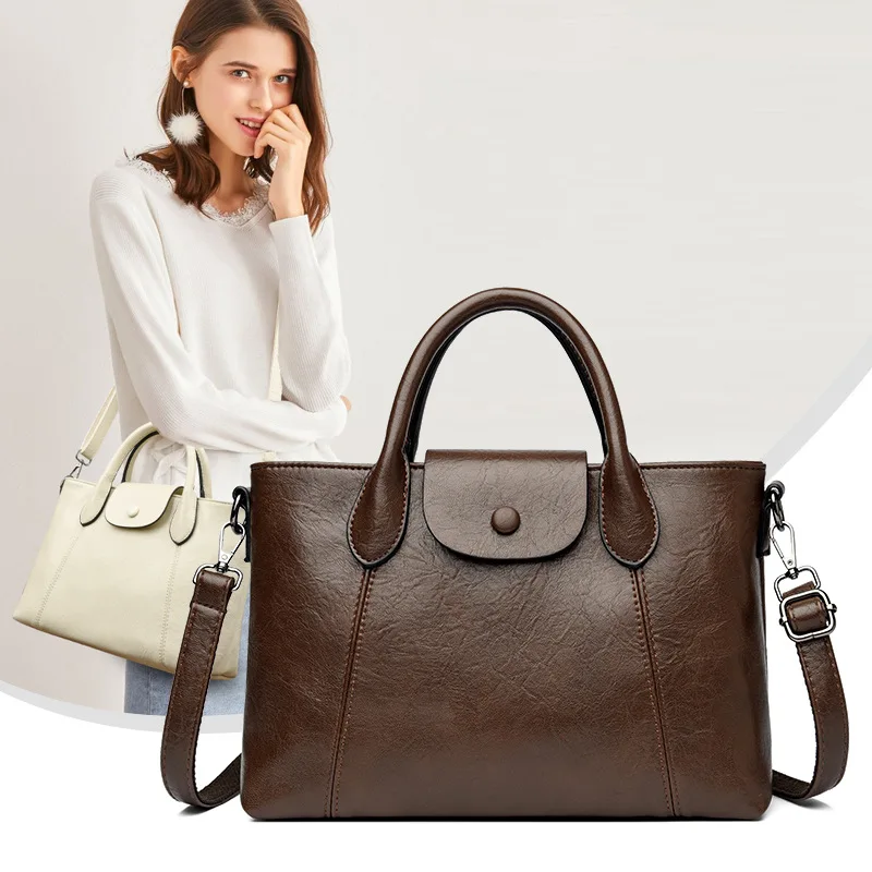 

Сумка в форме клецок из мягкой коровьей кожи, женская классическая сумка с верхней ручкой, простой дизайн, сумка через плечо на одно плечо