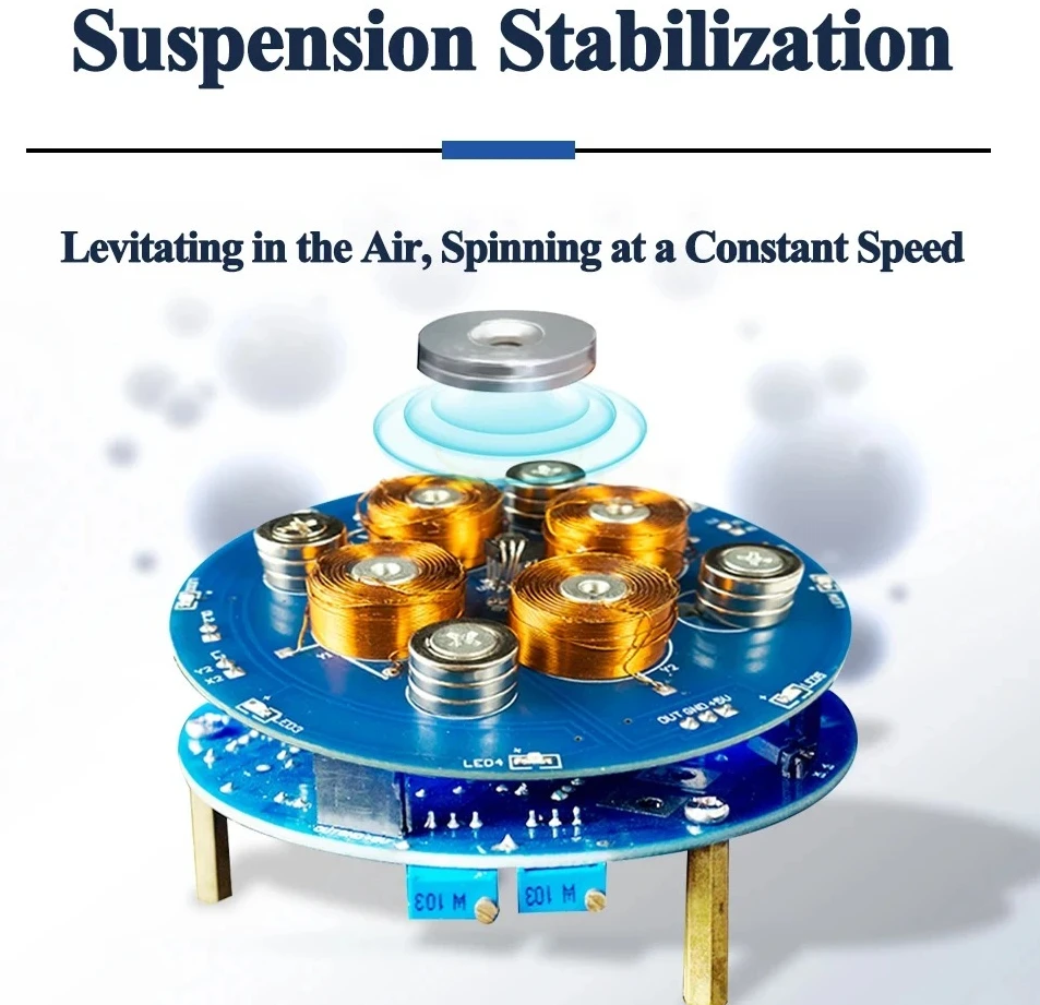 

150G Load Magnet DIY Electronic Maglev Kit Experiment PCB Welding Project Practice Welding Component 2-5W