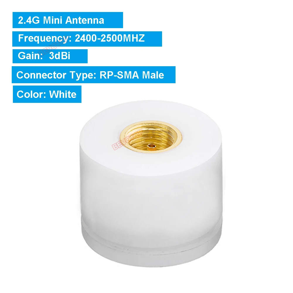 New 2.4G 3dBi Mini Antenna Bluetooth Wifi Antenna SMA / RP-SMA Male Connector BT WiFi Wireless Router Thumb Antenna BEVOTOP