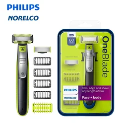 Philips Norelco OneBlade QP2630/70 Electric Shaver, Wet & Dry, Double Sided Blades, Contour-following technology