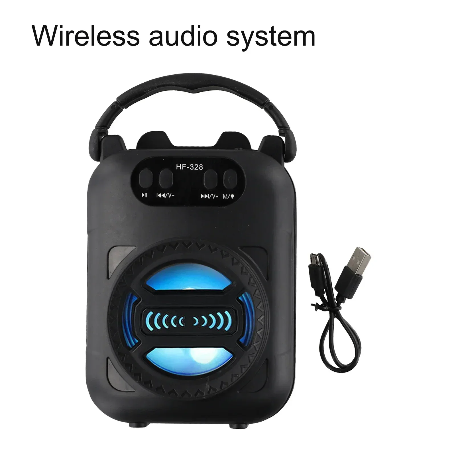 Outdoor Desktop Universal Speaker Bluetooth-compatible Small Speaker Plug Card U Disk Radio Microphone Singing Wireless Audio