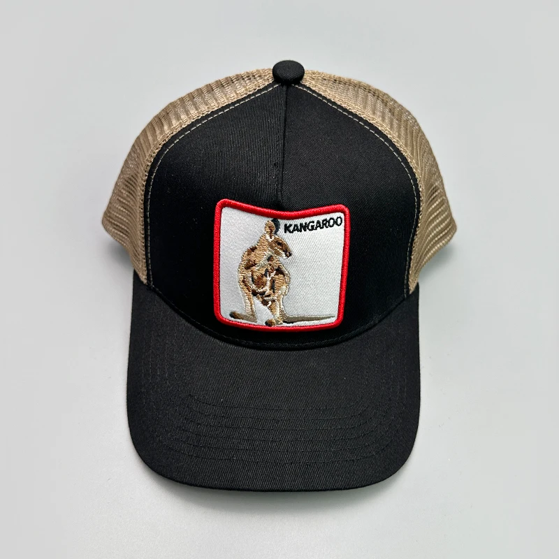 Animal Embroidery Color Block Cartoon Baseball Hats New Men Women Mesh Sunshade Casual Breathable Fashion Versatile Trucker Caps