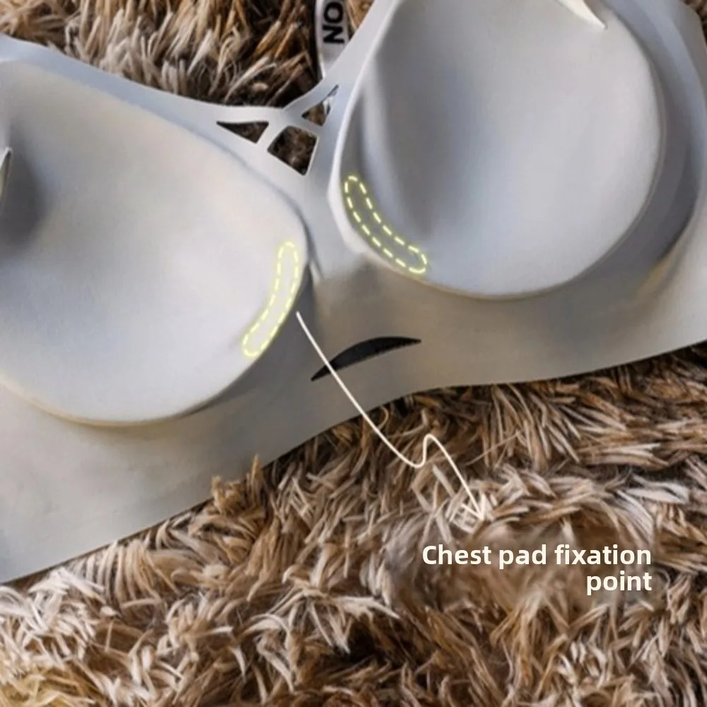 Sutiã fino oco sem costura, sutiã à prova de choque sem rastros para mulheres, cor sólida, íntimo, sem fio, profundo, v, meninas, mulheres