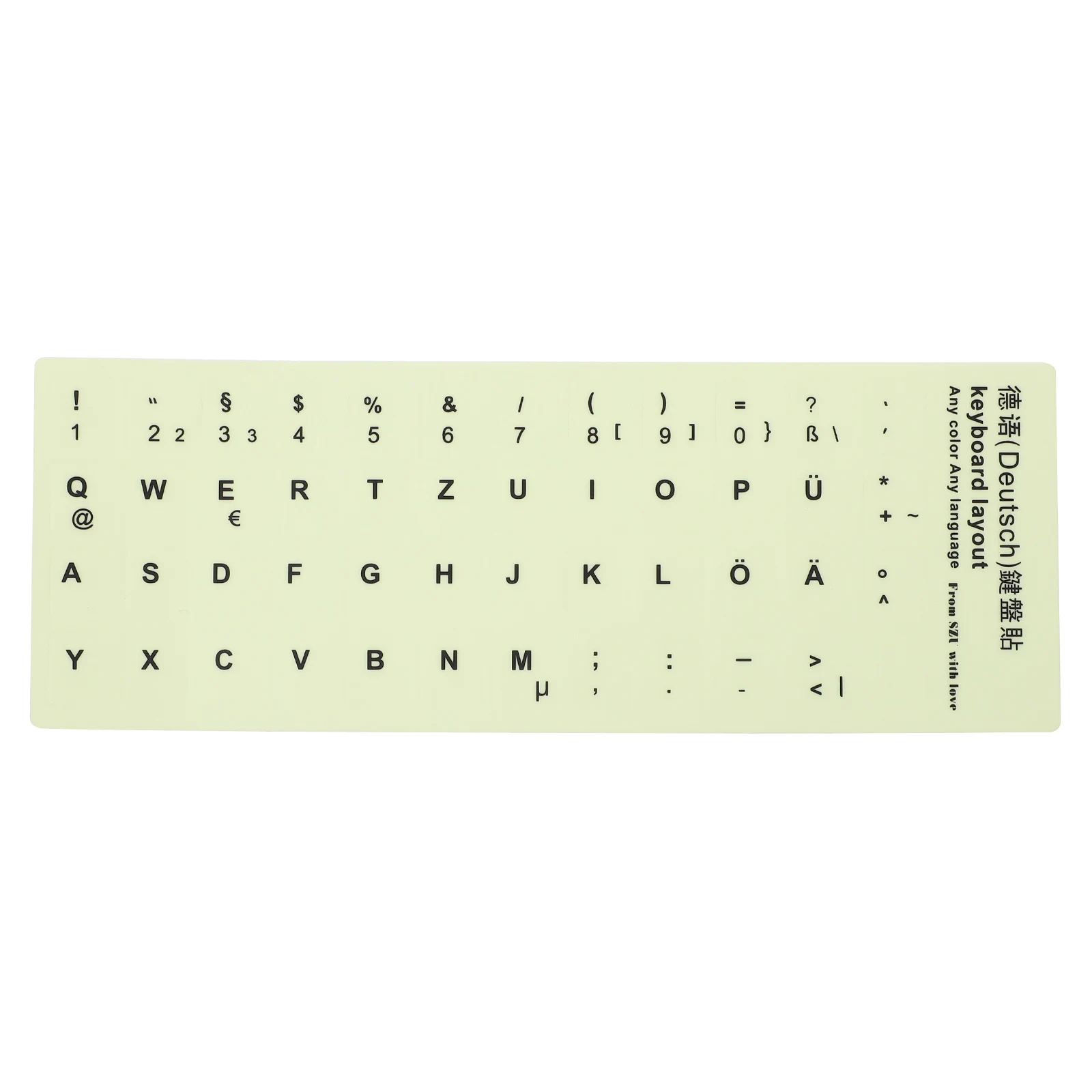 Glow in the Dark Keyboard Stickers Luminous Labels for Laptop Desktop Waterproof PVC Home Office School Use