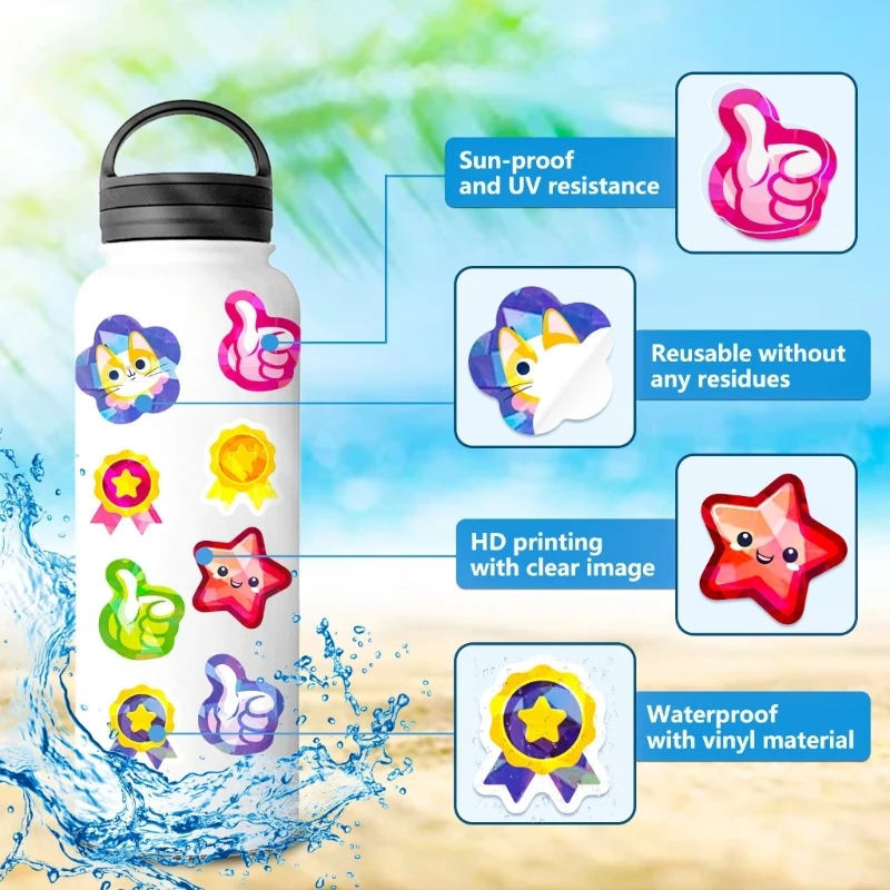 330Pieces Child Reward Stickers Star Flower Thumb Up Stickers