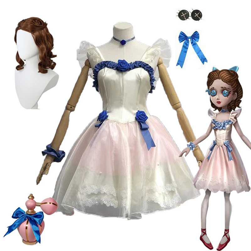 

Game Identity V Cosplay Costume White Dress Deadly Gentleness Women Vera Nair Cos Clothes Ce Soir Ou Jamais Cosplay Dresses Set