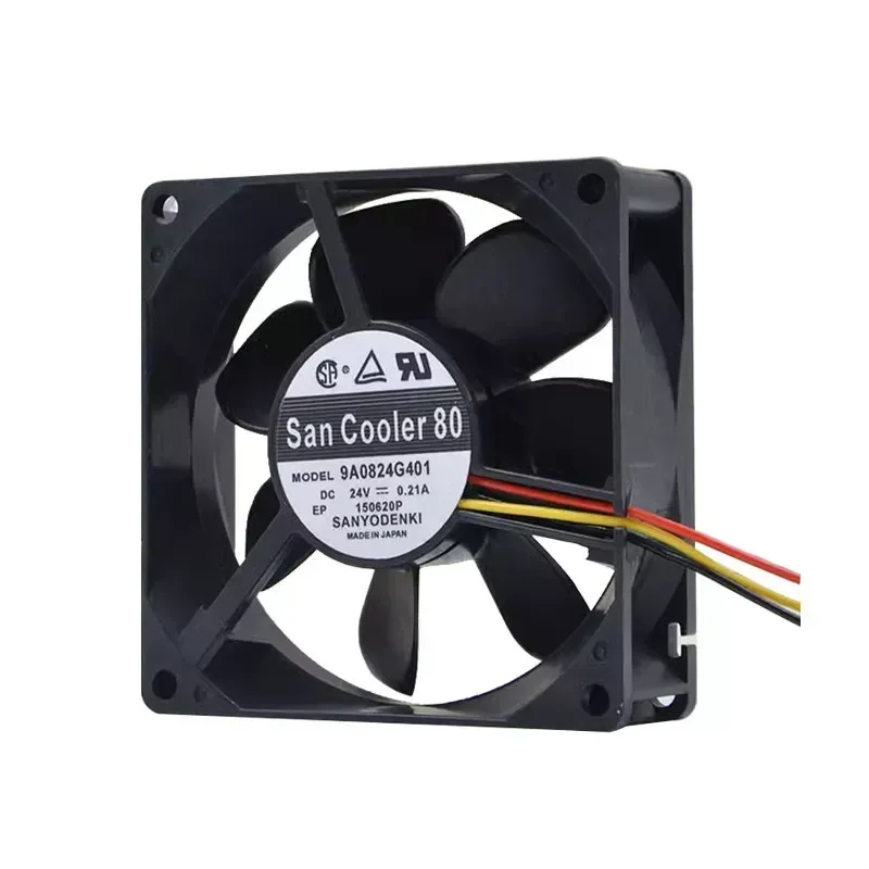 For SANYO SAN ACE 80 8 cm 8025 24 V 0.21 A 9A0824G401 Detection Fan