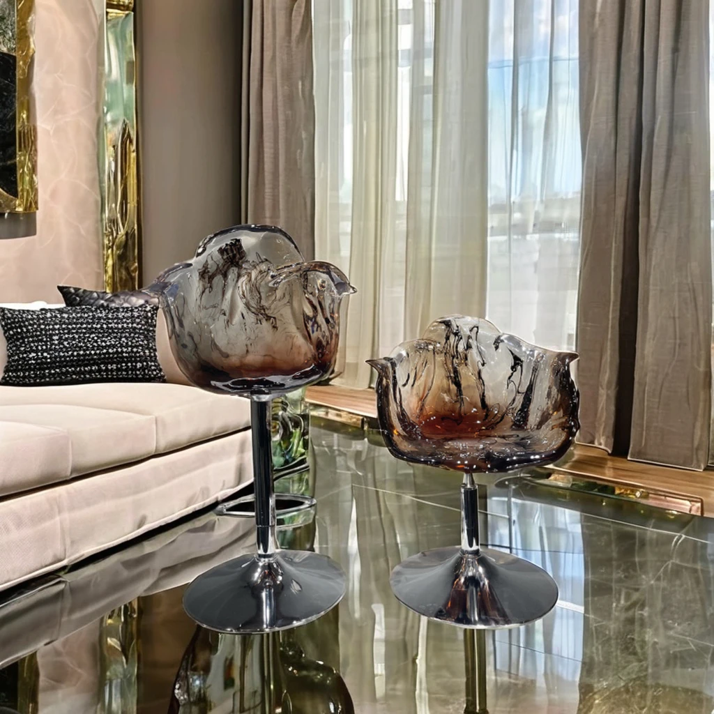 

Factory Direct Wholesale Transparent Resin Lift Chair bar Stool for Sale