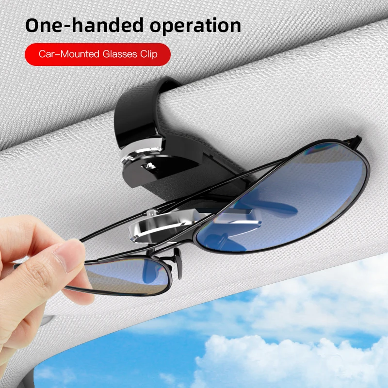 Car Sun Visor Glasses Clip One-click Unlock Holder For Fiat 500 Panda Cronos Argo Punto Tipo Doblo Abarth Bravo Stilo Ducato Uno