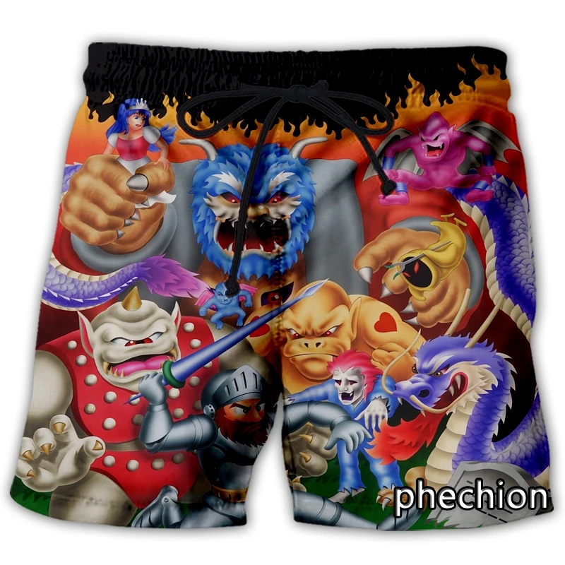 

phechion New Fashion Men/Women Ghosts 'n' Goblins 3D Print Casual Shorts Novelty Streetwear Men Loose Sporting Shorts L123