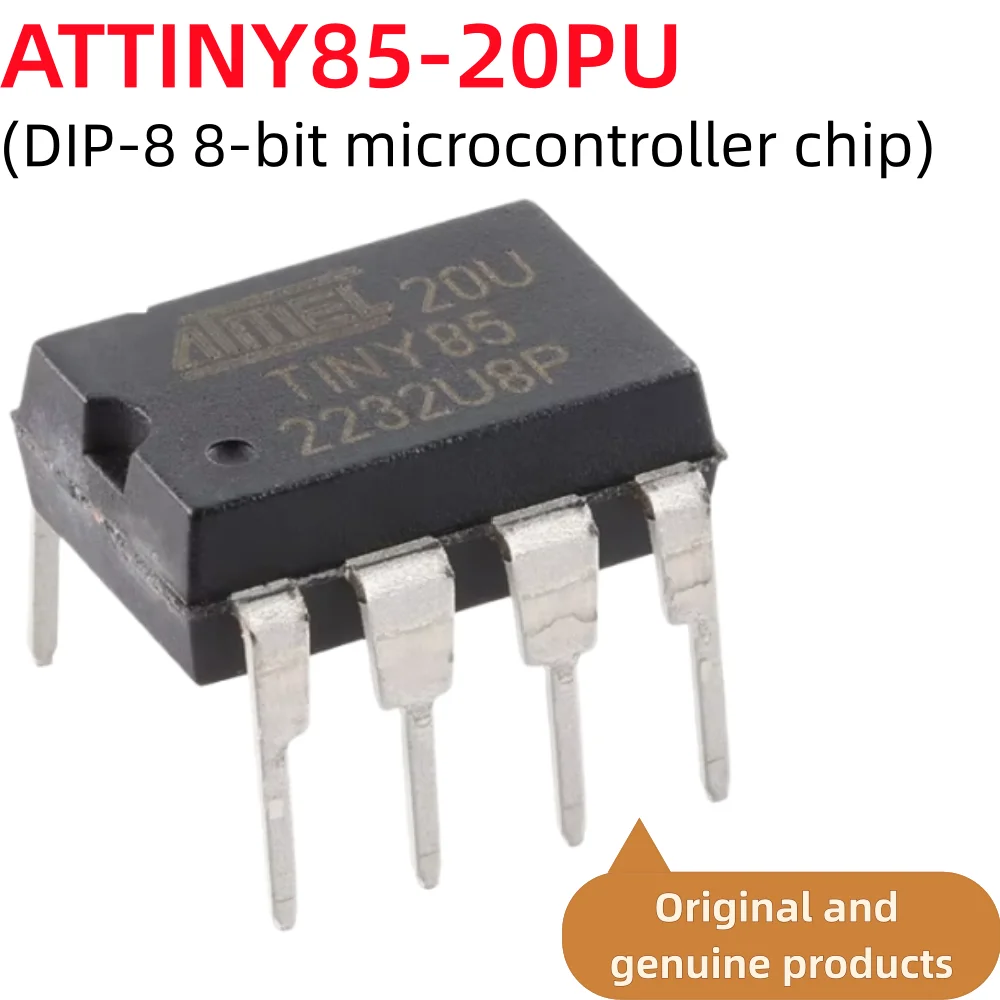 10-1 Uds,ATtiny85-20PU DIP-8 ATTINY85 DIP8 85-20PU ATTINY85-20 20U TINY85 DIP 8 bits AVR microcontrolador Chip IC nuevo Original