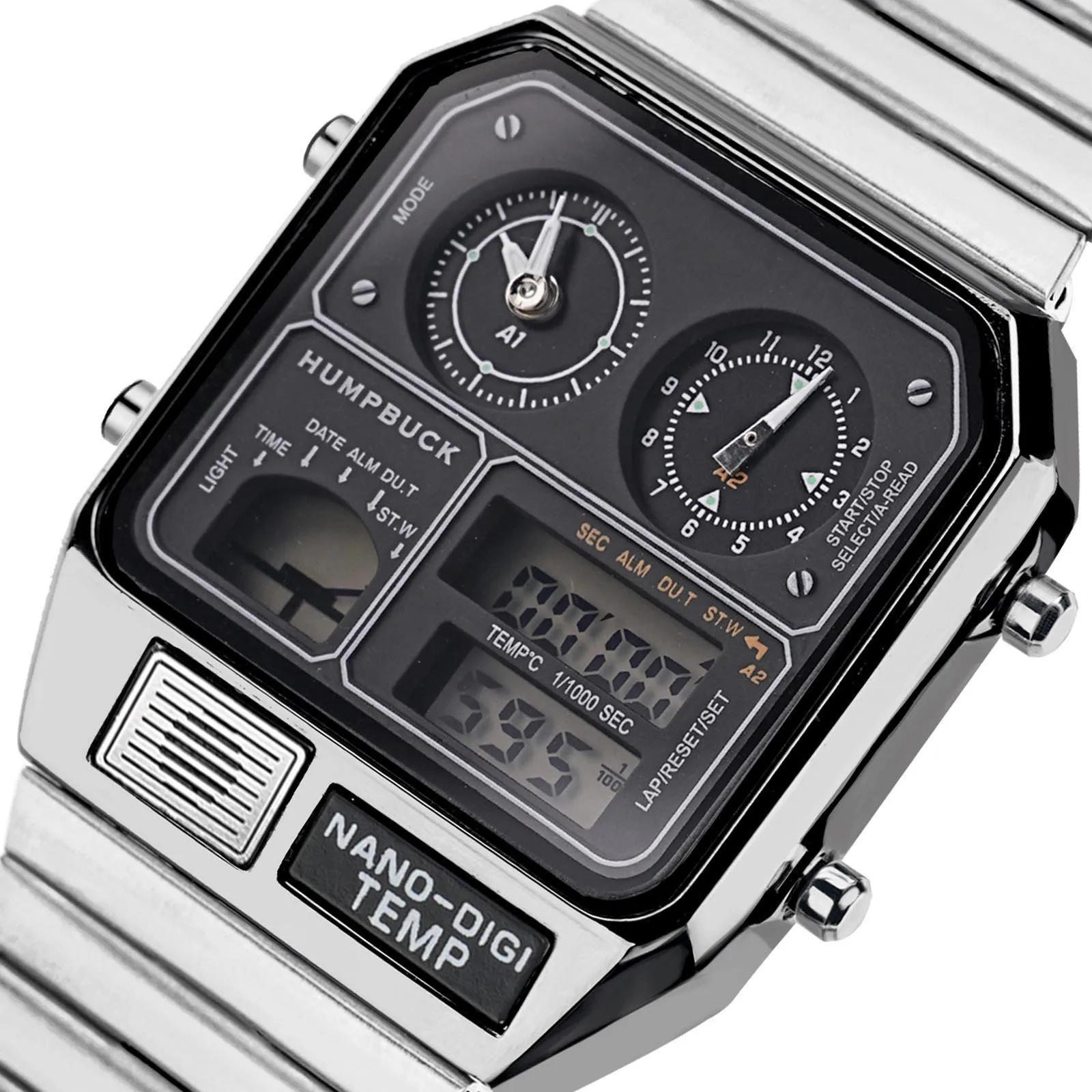 HUMPBUCK Effortless Elegance Square Shape Elegant Watch Date Display Multi-Functionality Timeless Sophistication