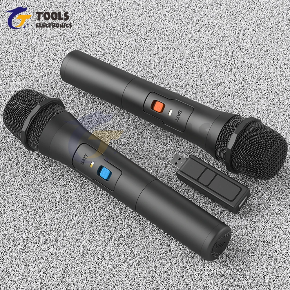Wireless Microphone System Kits USB Receiver Handheld Karaoke Microphone Home Party Smart TV Speaker Singing Mic