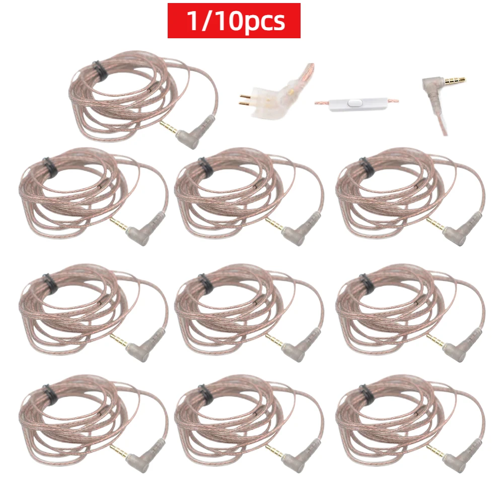 

1/2/3/4/5/10pcs Kz Original Cable High-purity Copper Twist Earphone Wire For Zs3 Zs4 Edx Zsn Zst Asx Edx Zsx Ca4 C12 C16 Zax C10