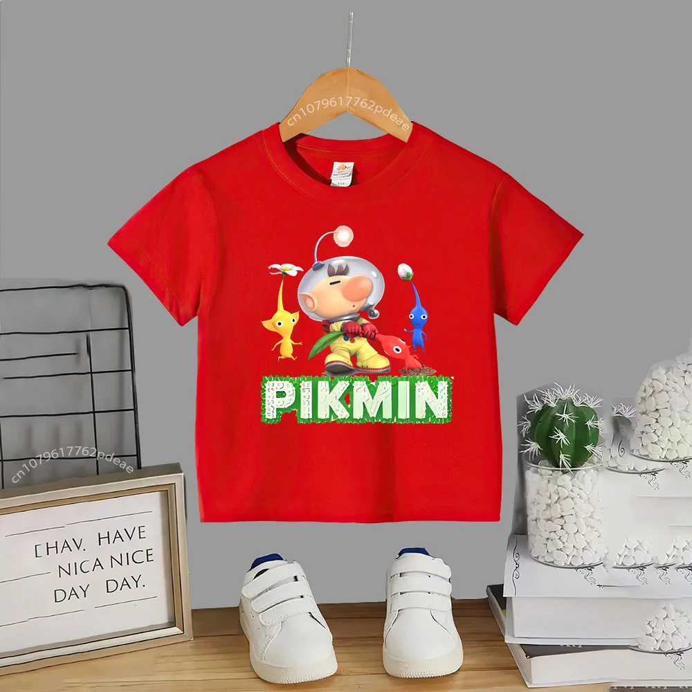 Teen Summer 100% cotton T-shirt Baby Baby cartoon printed cotton T-shirt Sunny handsome boys girls outdoor casual short sleeve