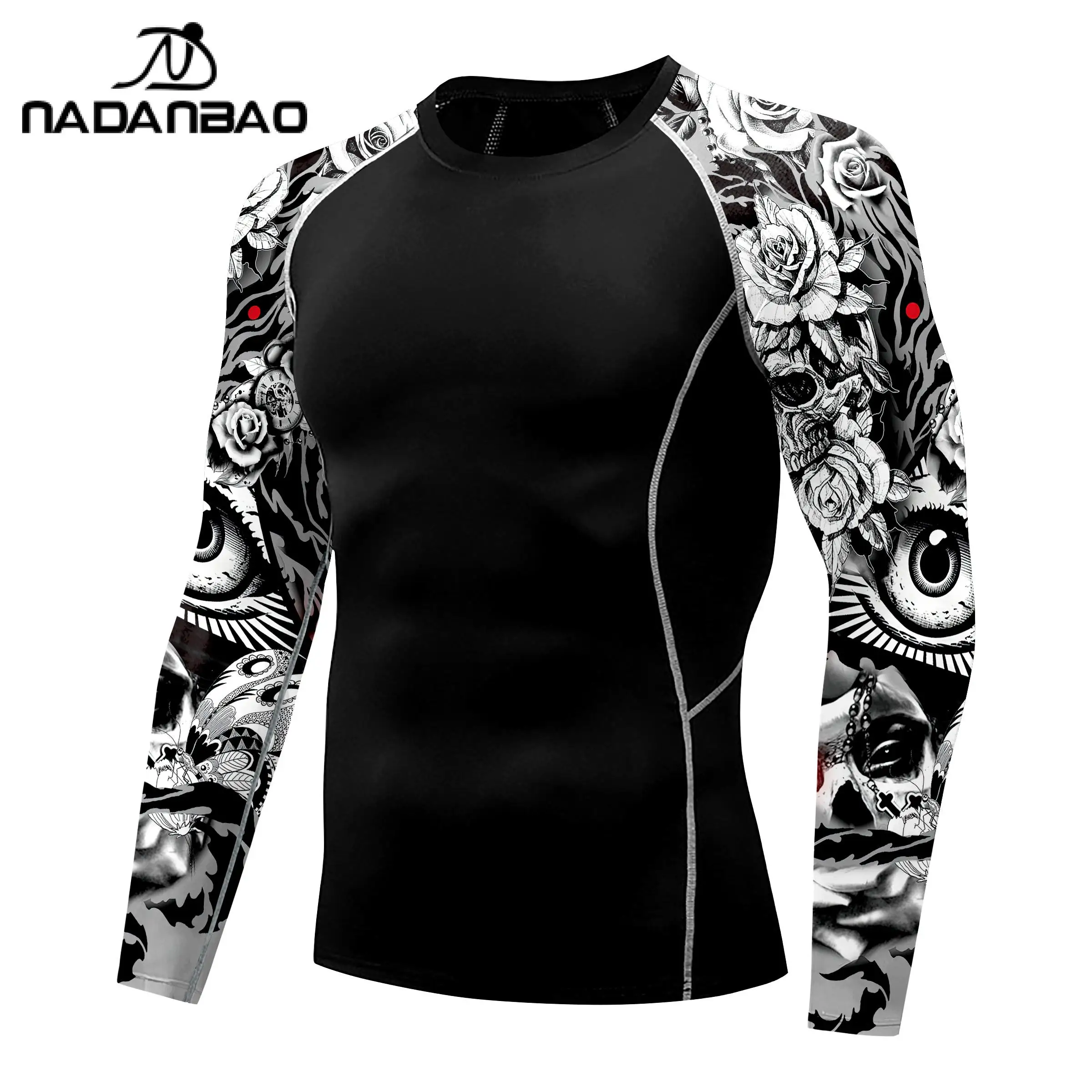 Nadanbao abbigliamento da surf costume da bagno per uomo Sport acquatici maglietta a maniche lunghe Snorkeling Fitness body costumi da bagno Beach Gym Top